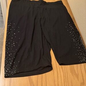 Vocal Black Shorts with Sparkling Details